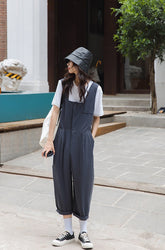 Wei Shang 2022 new women's Korean straight pants waist wide leg work jumpsuit